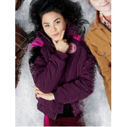 Let It Snow Kerry Hooded Purple Jacket