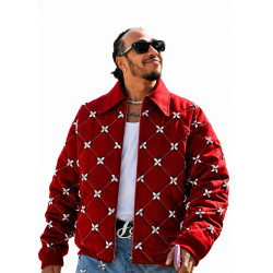 Lewis Hamilton Red Quilted Jacket