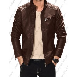 Lightweight Bomber Leather Jacket