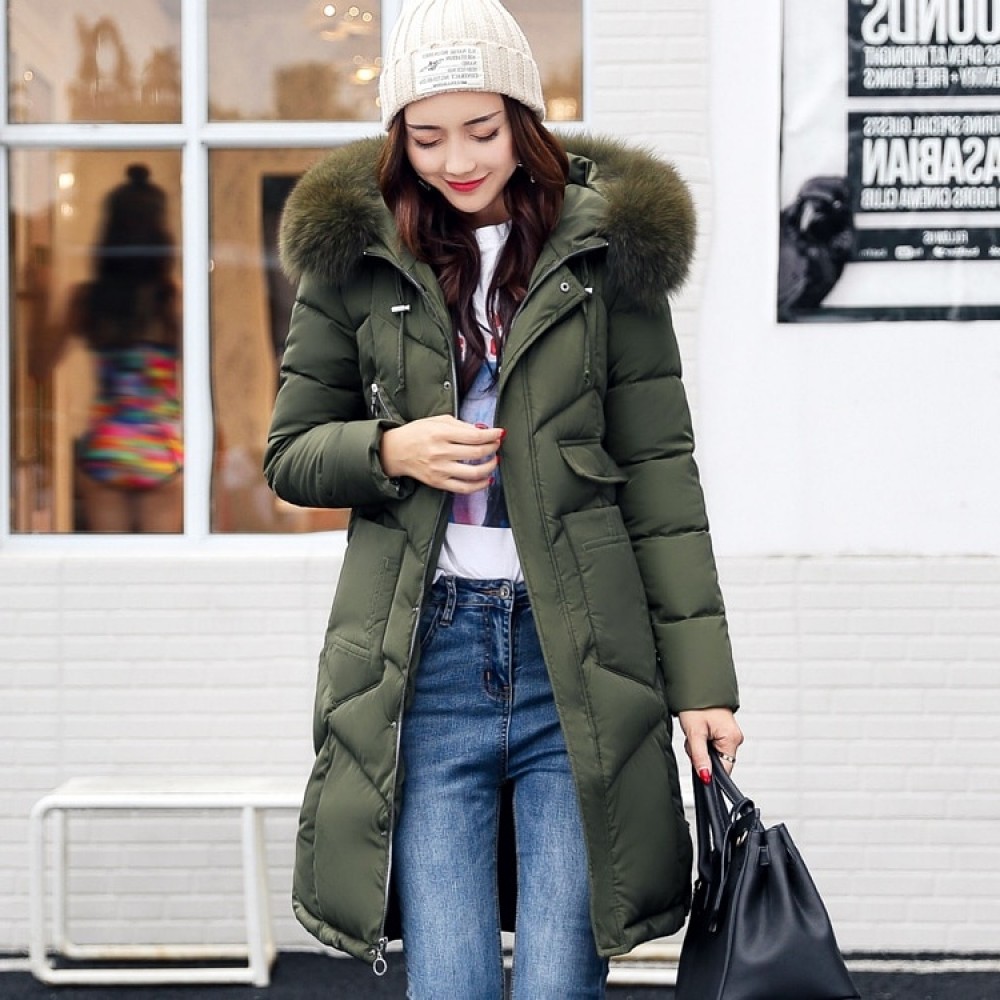 Women Celebrity Jackets : Long Parka Women Winter Coat