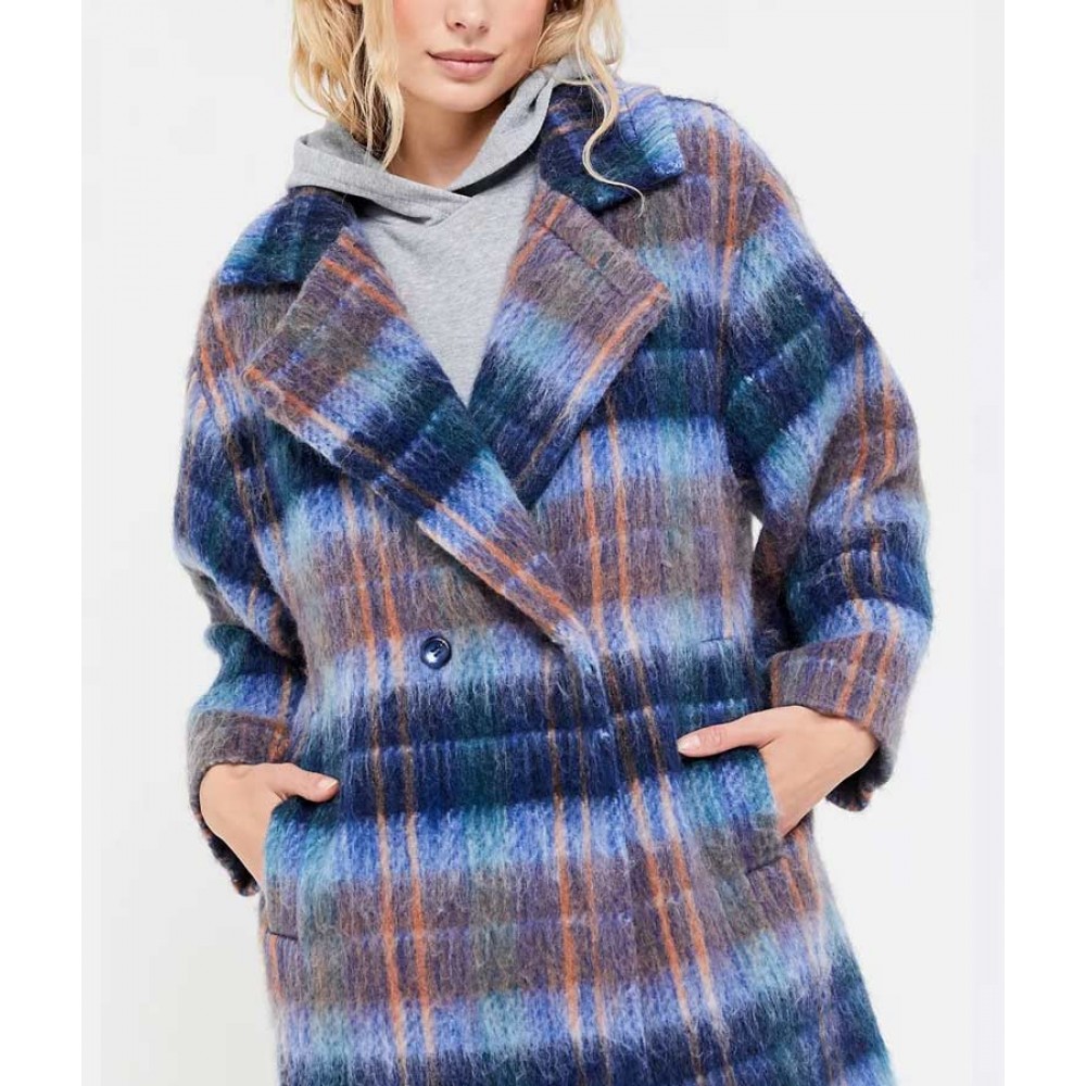 Love Life Claudia Hoffman Plaid Coat