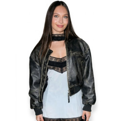 Maddie Ziegler Black Leather Jacket Maddie Ziegler Black Leather Jacket