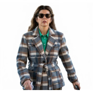 Marisa Tomei Youre Dating A Narcissist Plaid Wool Coat