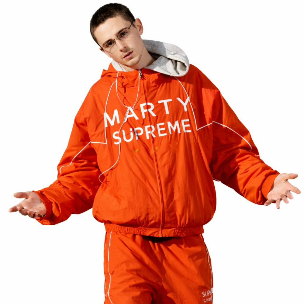 Marty Supreme Timothee Chalamet Orange Jacket | America Suits