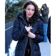 Megan Fox Black Puffer Coat
