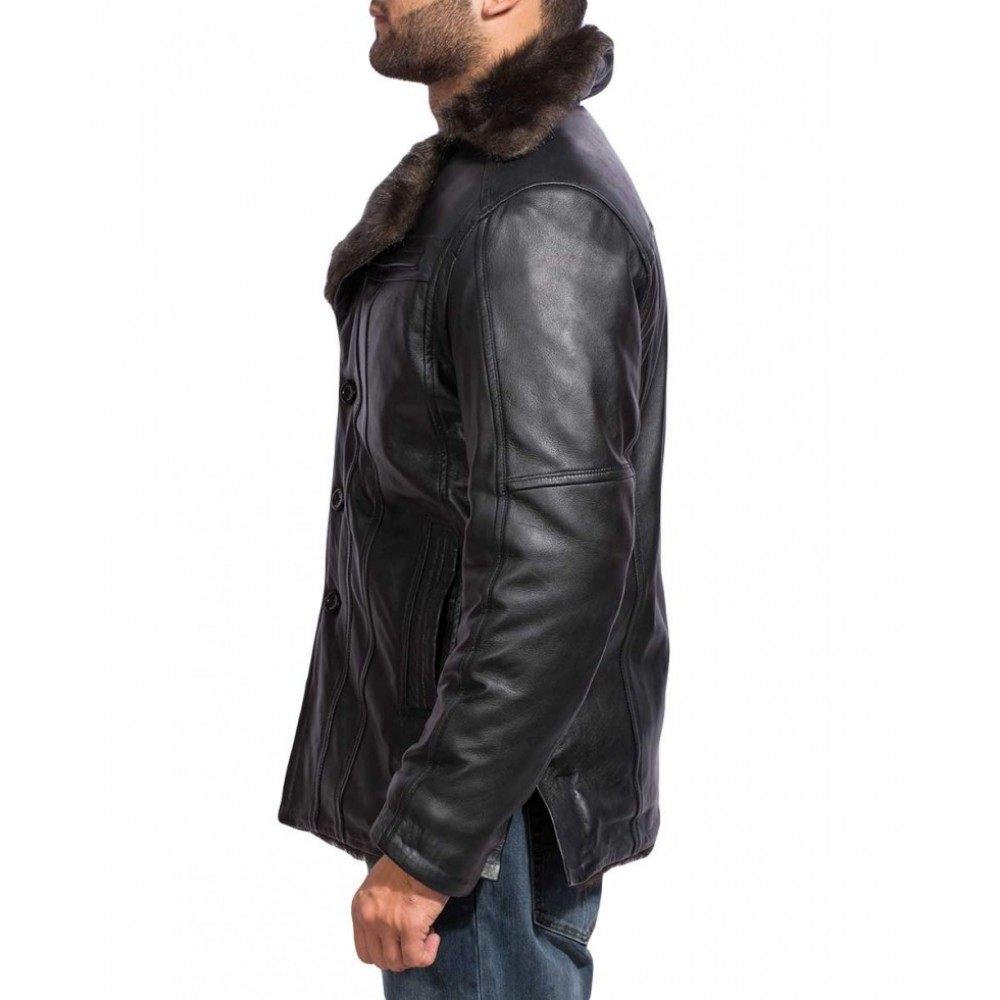 ジャケット・アウター Black fur leather jacket elmyu elmyu original ❤︎】Black fur leather jacket | selectshop elmyu