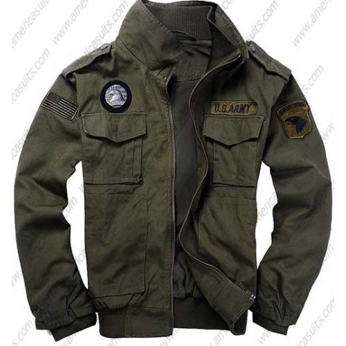 Military Style Green Winter Jacket Coat Parka Hood White Fox Fur Trims &  Rex Rabbit Lining Women's
