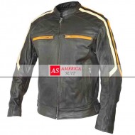 Men Classic Cafe Racer Motorbike Leather Jacket