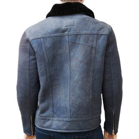 Men's Asymmetrical Leather Jacket