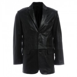 Mens 3 Button Excelled Leather Jacket