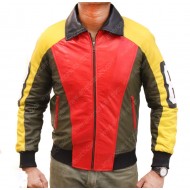 Mens Bomber 8 Ball Jacket - Real Leather
