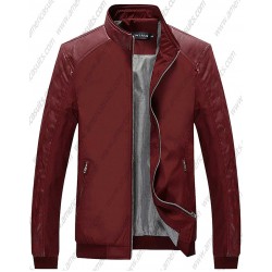 Mens Color Block Slim Casual Thin Lightweight Jacket