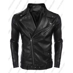 Mens Zipper Biker Jacket Coat