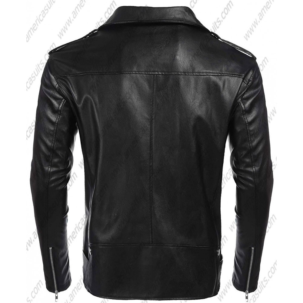 Men Zipper Black Denim Jackets Ripped Fashion Patchwork Mens Slim Fit Streetwear