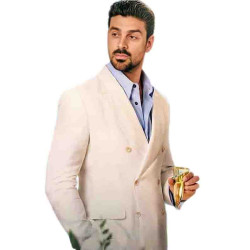 Michele Morrone Another Simple Favor White Blazer