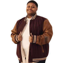 Miles J Harvey Brown Varsity Jacket