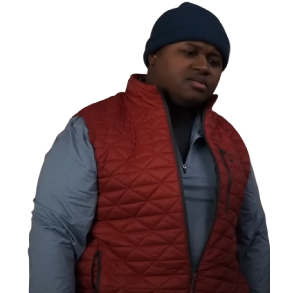 Miles J Harvey Riff Raff DJ Orange Puffer Vest