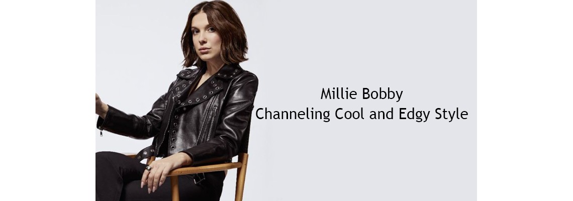 Millie Bobby Brown Black Cropped Jacket: Channeling Cool and Edgy Style