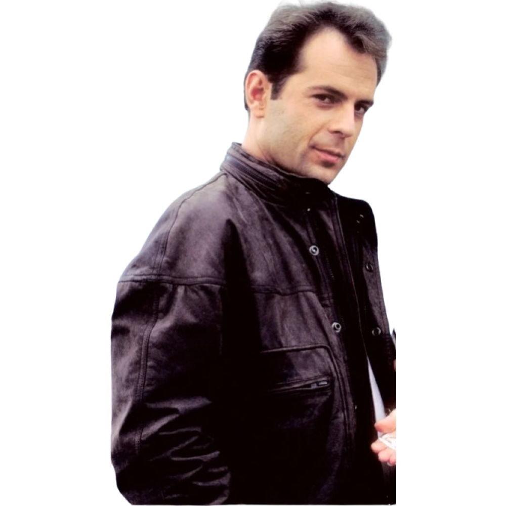 Moonlighting Bruce Willis Brown Leather Jacket | America Suits