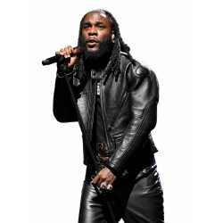 NBA All Star 2023 Burna Boy Black Leather Jacket