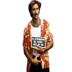 Nicolas Cage Raising Arizona Flower Print Shirt