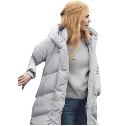 Nicole Kidman Babygirl White Long Puffer Coat