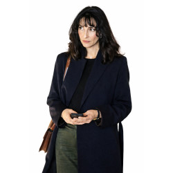 Nikki Reynard CIA Black Wool Coat