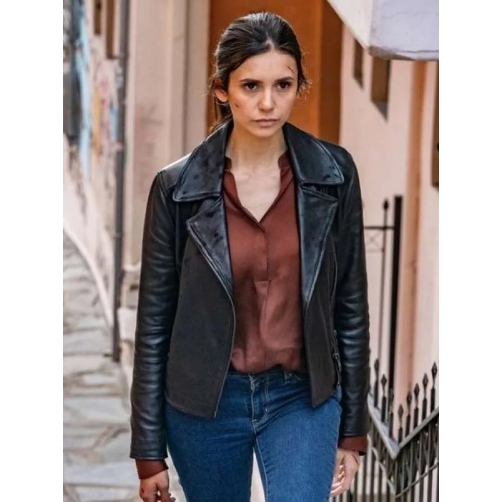 Nina Dobrev The Bricklayer 2024 Leather Jacket