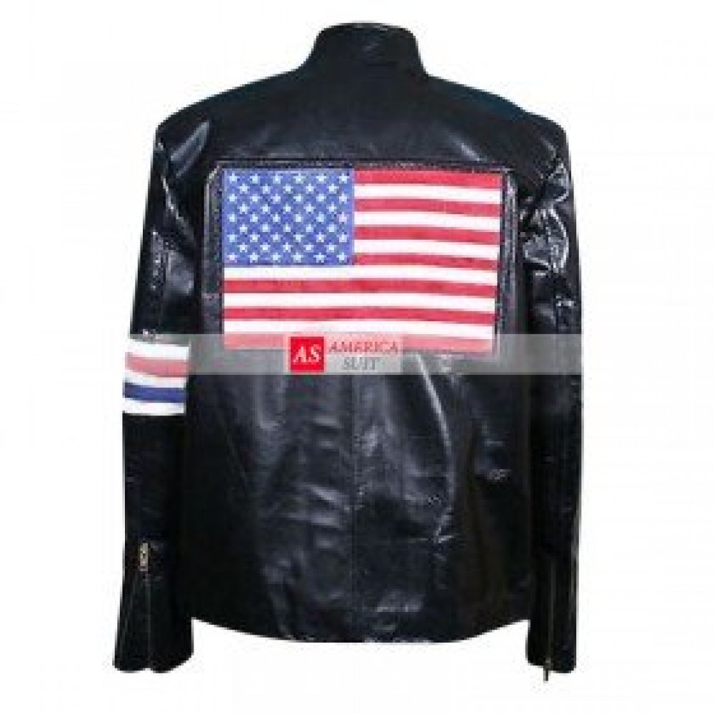 Jungkook Black Leather Jacket - Just American Jackets