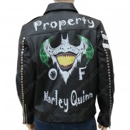 Property Of Joker Harley Quinn Leather Jacket