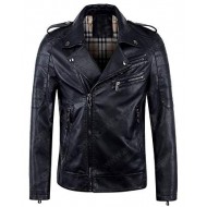 Quilted Style Genuine Black Leather Jacket