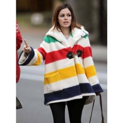 Rachel Bilson Multi-Color Wool Coat