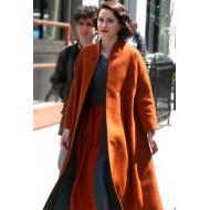 Rachel Brosnahan The Marvelous Mrs. Maisel Orange Coat