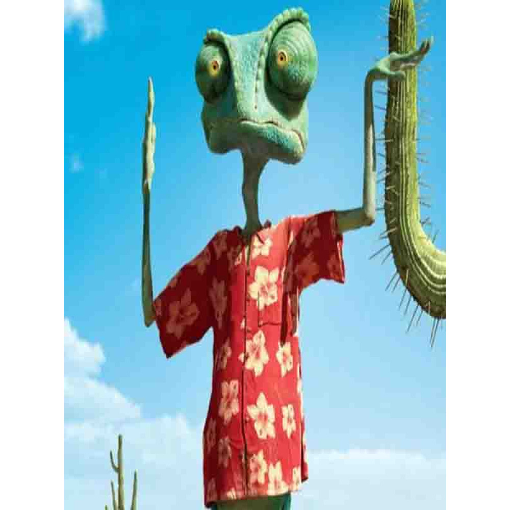Animated Desert Style | Rango Movie Floral Pattern Button-Up