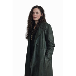 Rebecca Ferguson Peaky Blinders Leather Trench Coat Rebecca Ferguson Peaky Blinders Leather Trench Coat