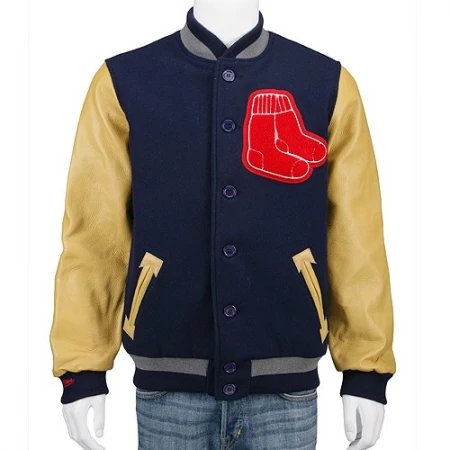 Boston Red Authentic Wool Leather Jacket