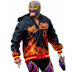 Rey Fenix SummerSlam 2025 Hooded Flame Jacket