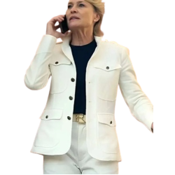 Robin Wright The Girlfriend 2025 White Jacket