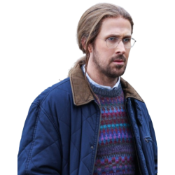 Ryan Gosling SNL Papyrus 2 Blue Quilted Jacket