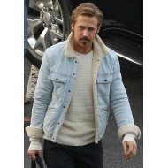 Ryan Gosling The Nice Guy Blue Shearling Jacket