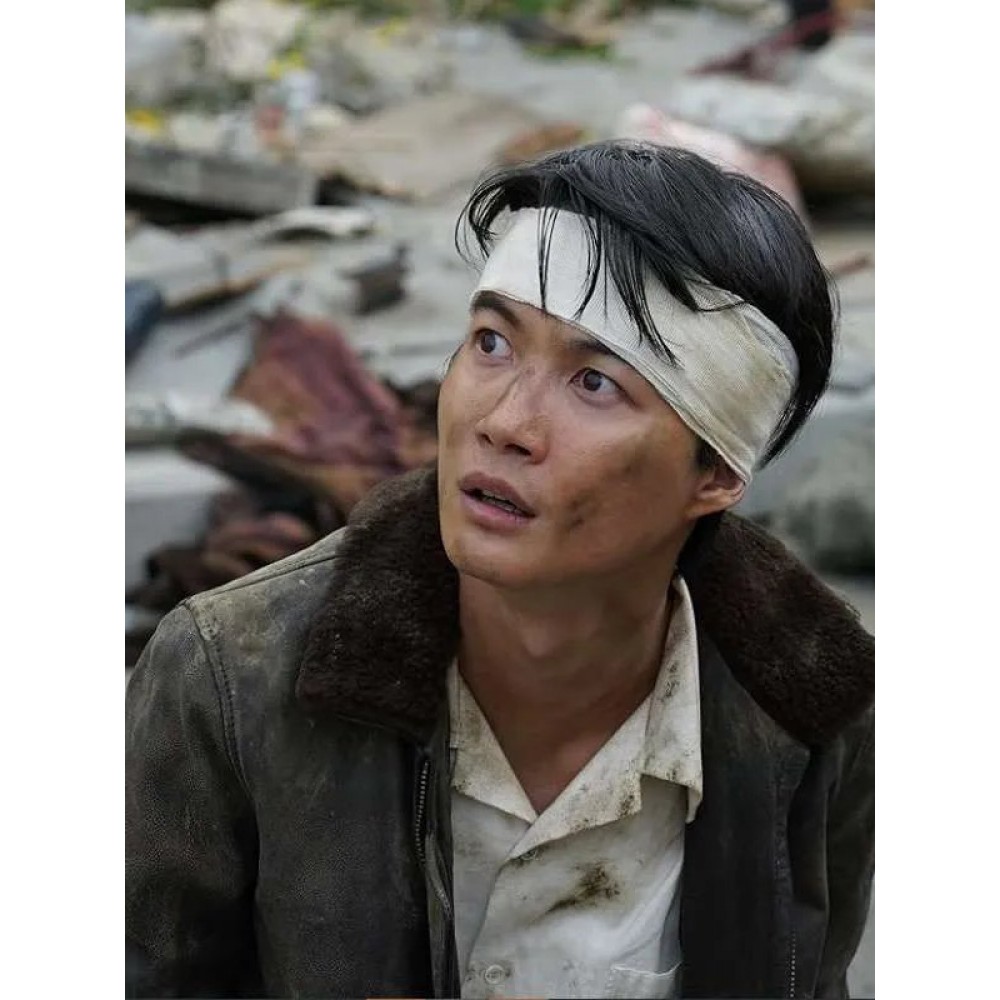 Ryunosuke Kamiki Godzilla Minus One Black Leather Jacket, image size:1000x1000