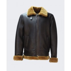 Sadler' Genuine Shearling & Lambskin Leather Jacket