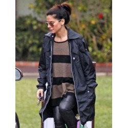 Sandra Bullock Hooded Coat