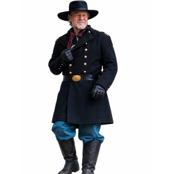 Sean Bean The Isolate Thief 2026 Black Military Coat