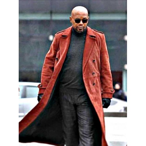 LP-FACON Mens John Shaf Samuel Red Suede Leather Trench Coat at   Men’s Clothing store