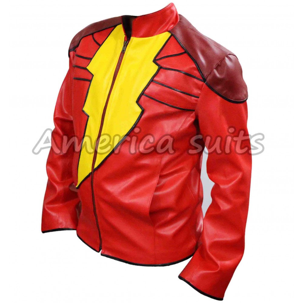 Jungkook Red Leather Jacket - New American Jackets