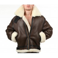 Brown Shearling Leather Jacket