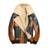 Sheepskin Leather Bomber Jacket