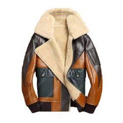 Sheepskin Leather Bomber Jacket