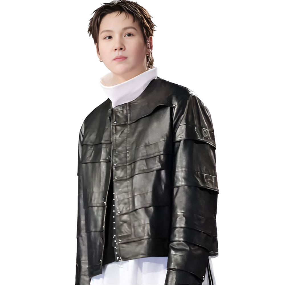 White Sugga Rapper Suga Rapper 2026 Black Leather Jacket | America Suits